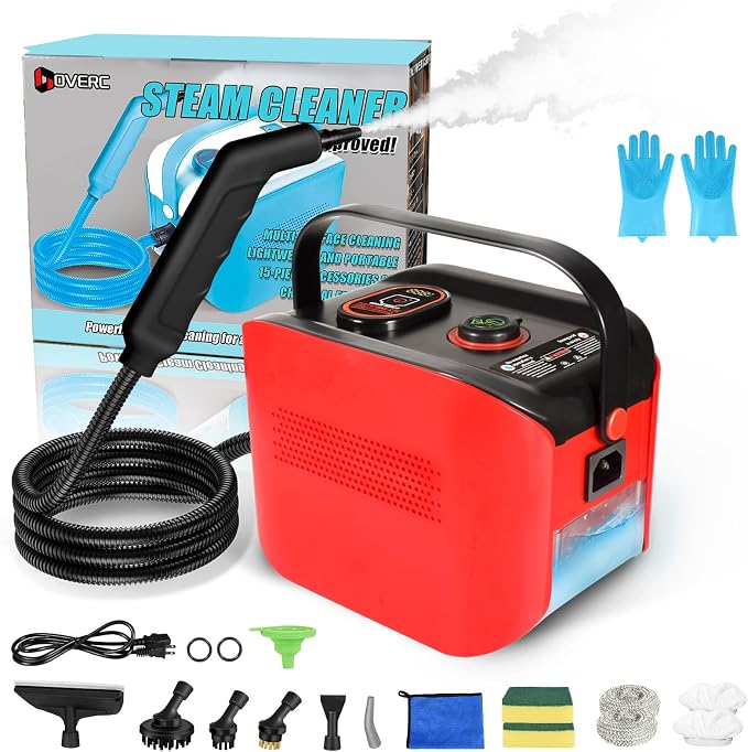 Handheld Steam Cleaner for Home, 10s Heat-Up/2.11 Qt Tank/4.5BAR High Pressure by Doverc