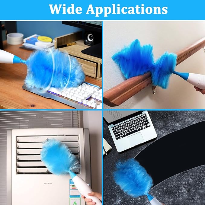 Multifunction Dust Collector Cleaning Brush Feather-Spin Duster Cleaning Tool - Image 7