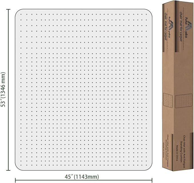 FuturHydro Desk Chair Mat for Flat to Low Pile Carpets, Transparent Mats for - Image 6
