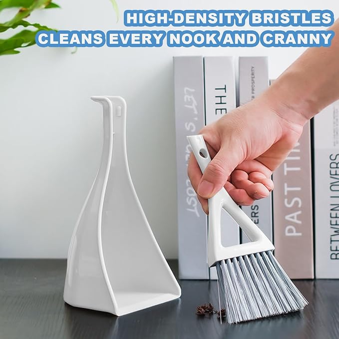 Dust Pan Broom Brush Dustpan -Mini Broom and Dustpan Combo Set, Handheld - Image 3