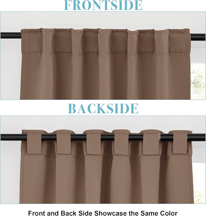 RYB HOME Short Curtains for Kitchen, W42 x L36 inch - Image 3