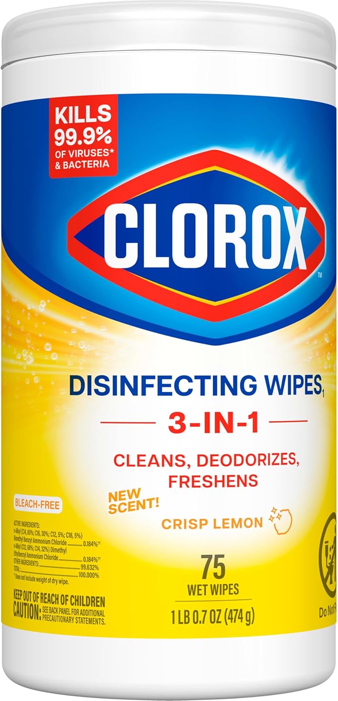 Clorox Disinfecting Cleaning Wipes, Bleach Free, Crisp Lemon - Image 9