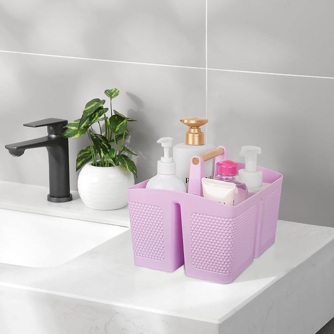 rejomiik Portable Shower Caddy Basket Plastic Cleaning Caddy Organizer Storage - Image 2
