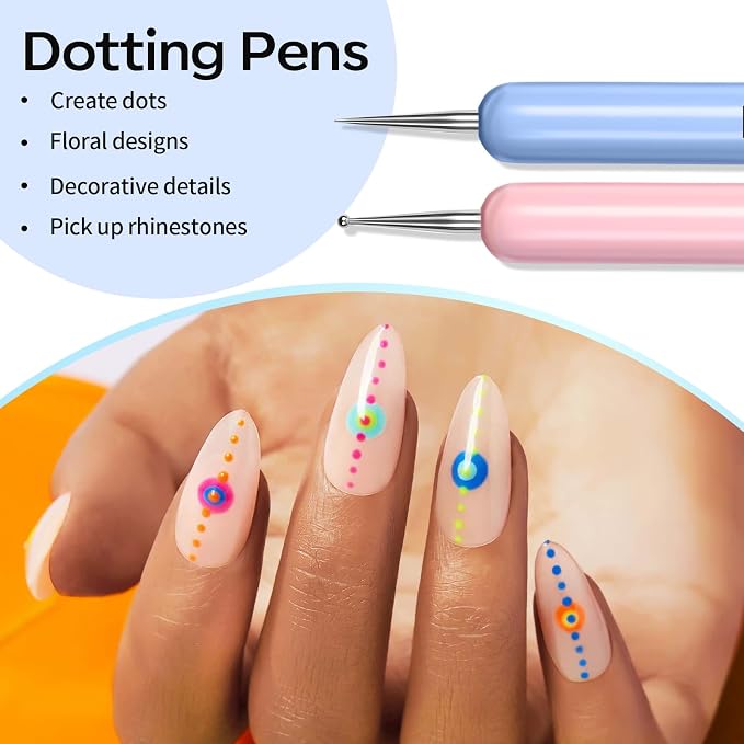 Modelones Nail Art Brushes Set, Nail Brush kit Gel Polish, Extension Gel - Image 5