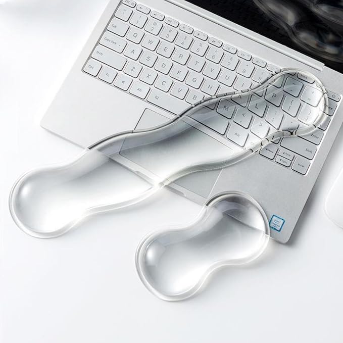 Mouse Pad with Wrist Rest, Soft Cloud Gel Keyboard Mouse Pad Set with Hand - Image 6