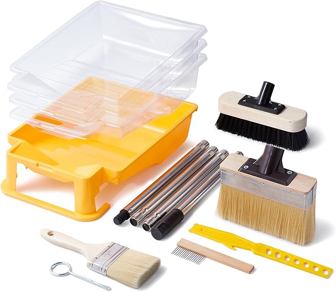 Voomey 7.5-Inch Heavy-Duty Deck Brush Kit, 51 Inch Adjustable Extension Rod by VOOMEY