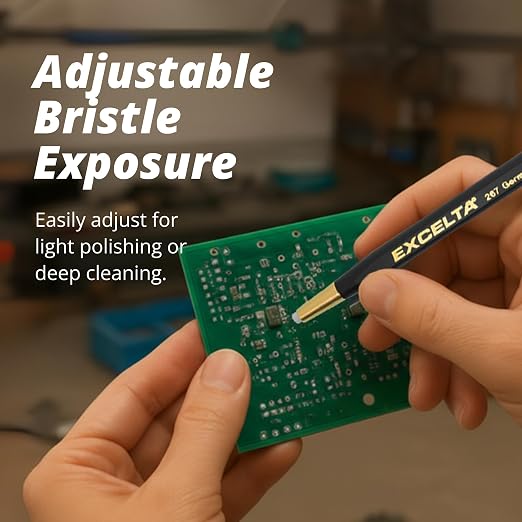 Excelta 267 Fiberglass Scratch Brush, Retractable and Refillable Pen Style Tool - Image 7