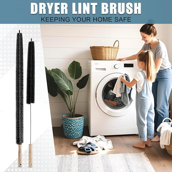 2 Pack Dryer Vent Cleaning Brush, Dryer Vent Cleaner Brush Set, Trap and Duct - Image 7