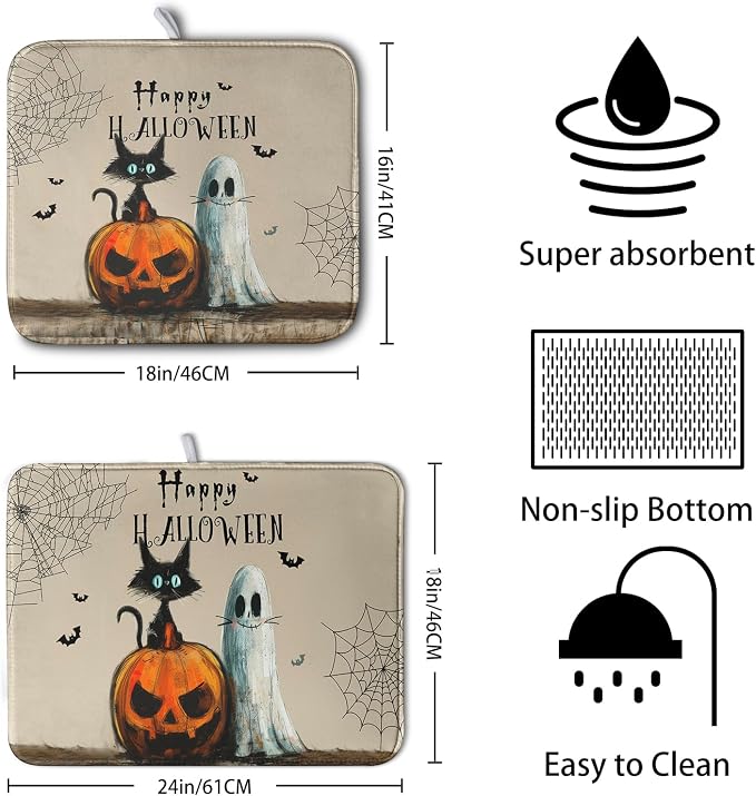 Happy Halloween Dish Drying Mat - Image 2