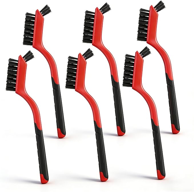 6-Pack Nylon Cleaning Brushes – Non-Scratch Nylon Bristles by Unknown