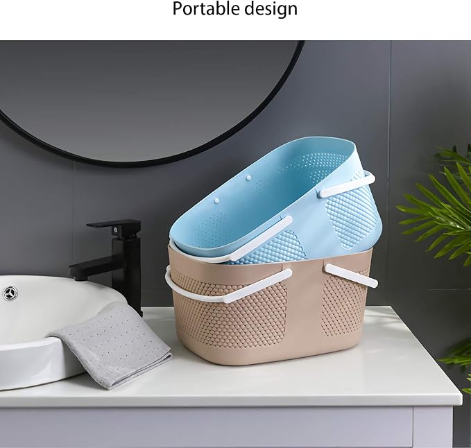 Shower Caddy Basket, Portable Large Capacity Thickened Plastic Organizer - Image 4