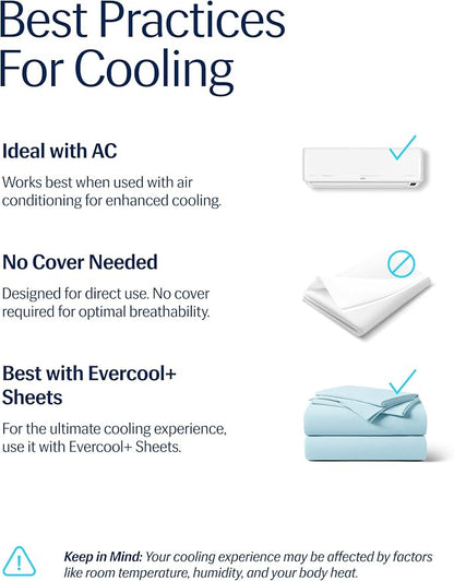 REST® Evercool® Cooling Comforter, Twin/Twin XL, Blanket for Hot Sleepers, All Season Bedding to Keep Cool for Night Sweats, Breathable Lightweight Blanket, 68"x90" Inches, Aqua Blue
