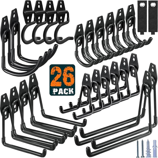 26 Pack Garage Hooks Heavy Duty Utility Steel by HUPBIPY