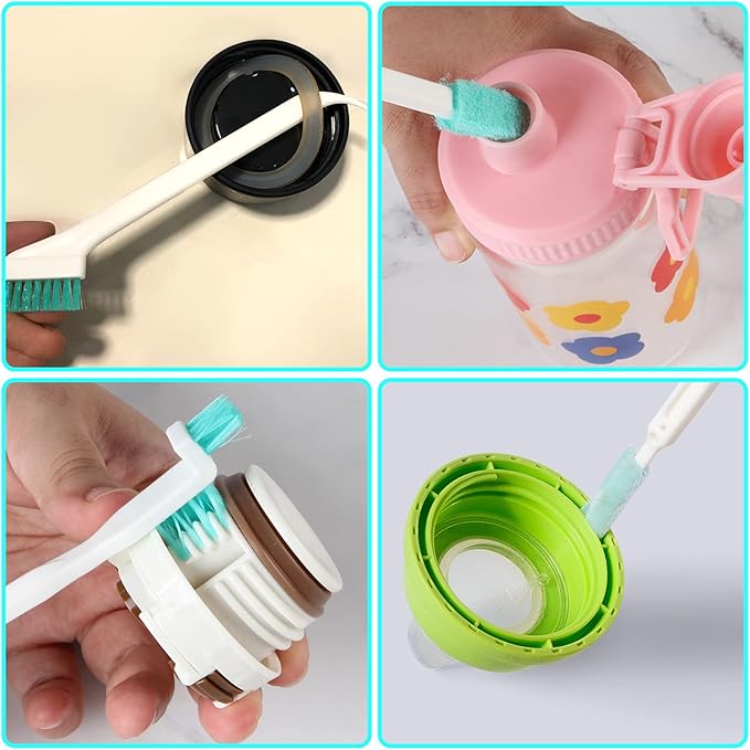 9 Pcs Small Household Cleaning Brushes by ELEMGULY, Deep Detail Crevice Brush - Image 4