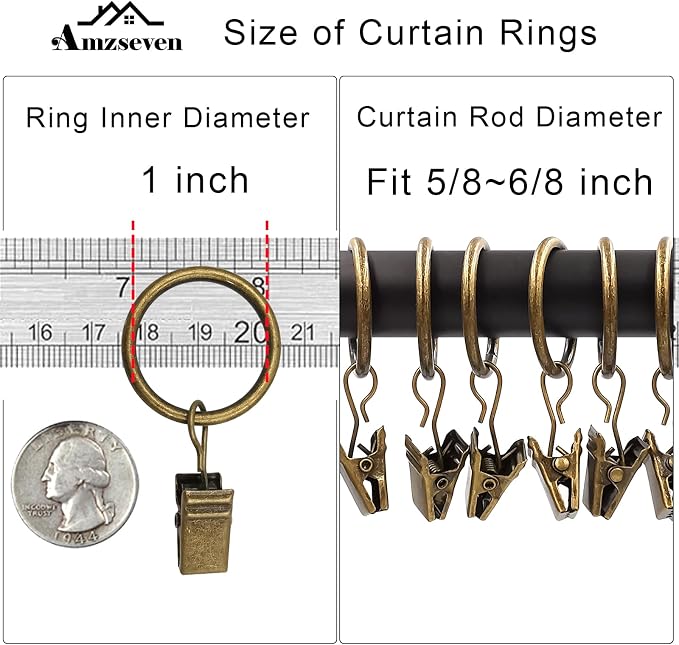 100 Pack Metal Curtain Rings - Image 3