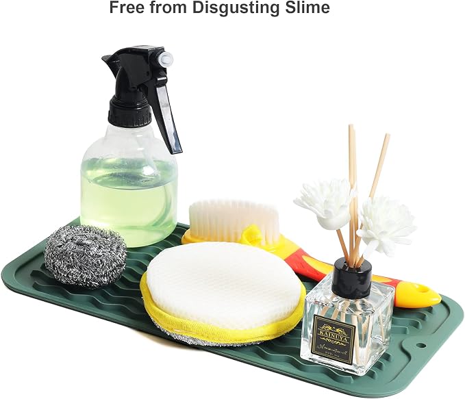 ZLR Silicone Dish Drying Mat for Kitchen Counter, Eco-Friendly Fast Dry Dish Mat - Image 8
