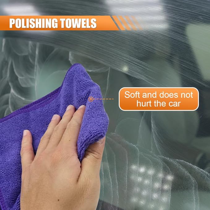 YoRise 2PCS Car Wax Applicator Pad, Microfiber Buffing & Polishing Pad - Image 4