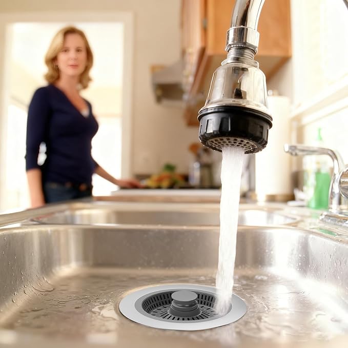 3 in 1 Kitchen Sink Drain Strainer & Sink Stopper, Anti-Clogging Sink Food - Image 7