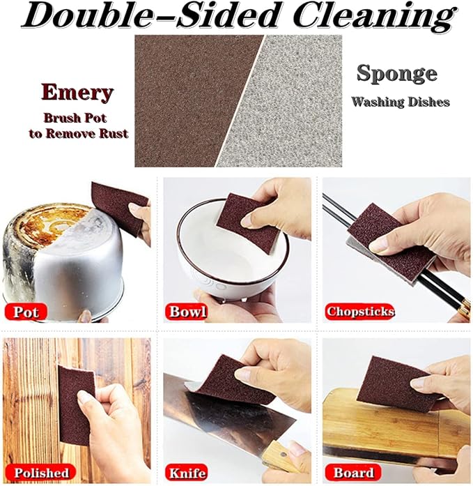 5 Pack Emery Magic Wipe Sponge, Nano Carborundum Sponge, Emery Sponge Brush - Image 4