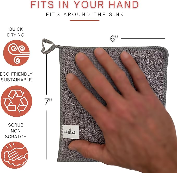 Whiffkitch® Scrubby Cloth – 6-Pack, Dishcloths, Dishrags - Image 6