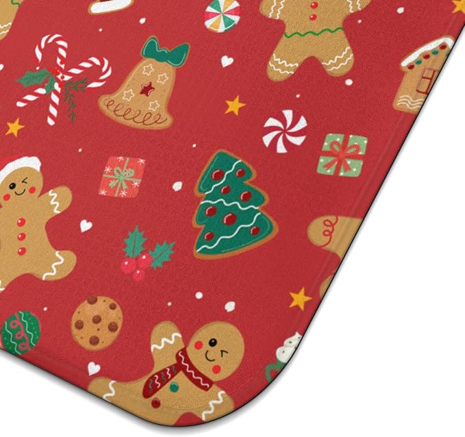Christmas Kitchen Countertop Dish Drying Mat, Washable Absorbent Countertop - Image 6