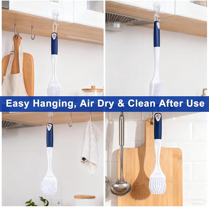 Heavy Duty 2 Pack Dish Scrub Brush - Image 6