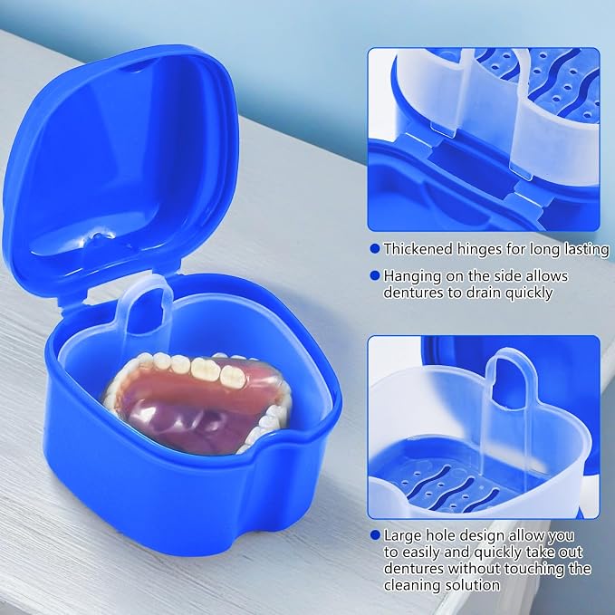 2 Pack Denture Bath Case Cup - Image 6