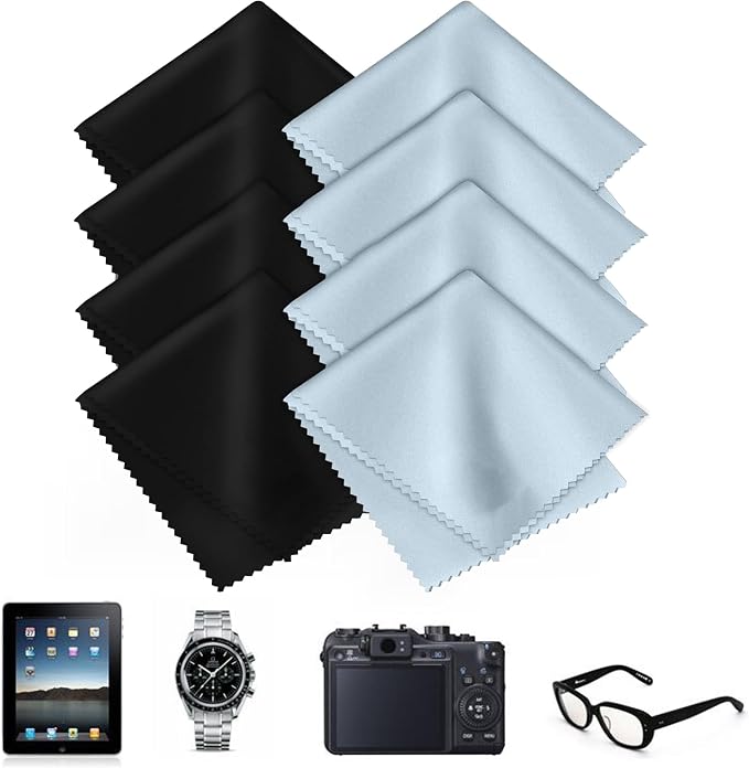 8-Pack Premium Microfiber Cleaning Cloths -Ultra-Soft, Streak-Free, Suitable - Image 2