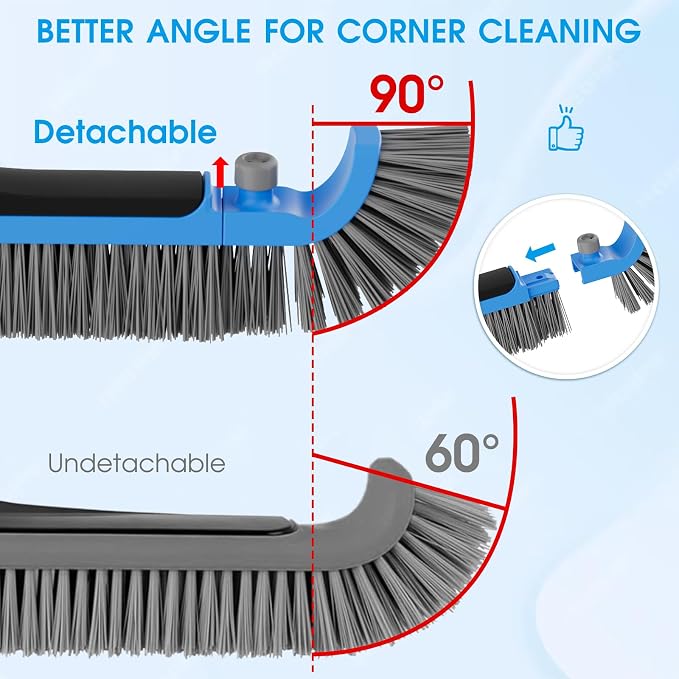 2 in 1 Pool Brush with Poles 10ft - Image 2