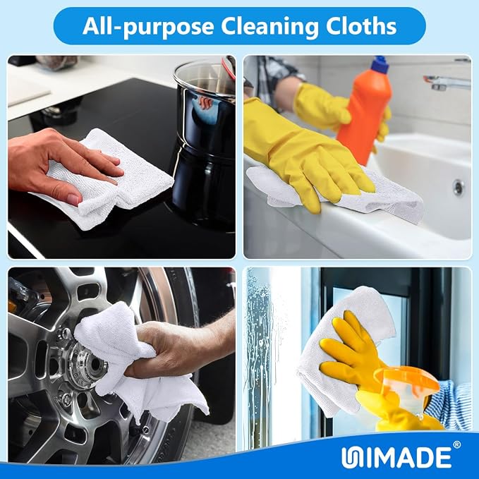 Microfiber Cleaning Cloth, 20 Pack Reusable Microfiber Towels - Image 7