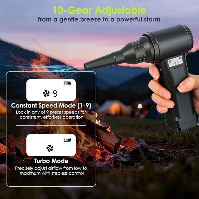 Electric Compressed Air Duster, 000RPM Cordless Air Blower - Image 3