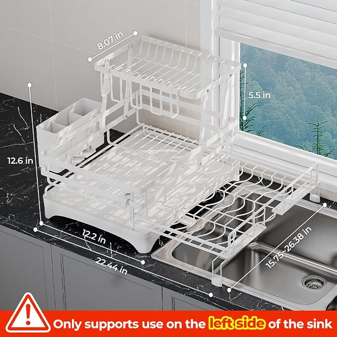 2 Tier Large Dish Drying Rack - Image 2