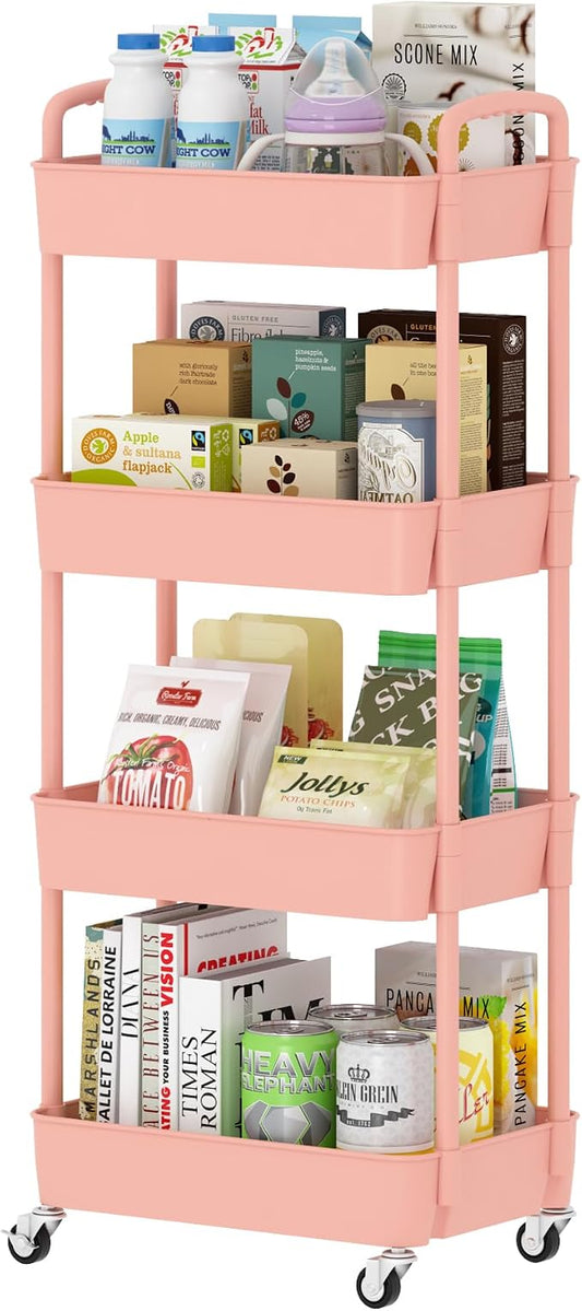 Sywhitta 4-Tier Plastic Rolling Utility Cart by haseverythingyouneed