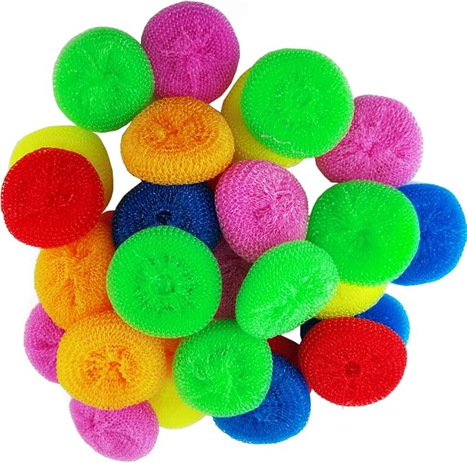 NSBELL 30PCS Plastic Dish Scrubbers by NSBELL