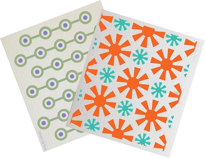 Skoy Cloth 2-Pack Eco-Friendly & Reusable Swedish Dishcloth, by Skoy