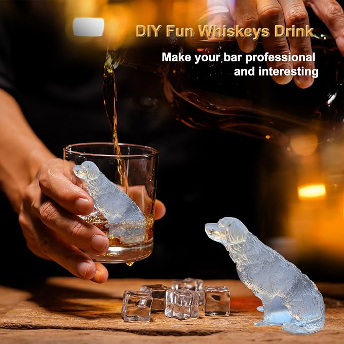 3D Golden Retriever Ice Cube Silicone Molds Tray - Image 3