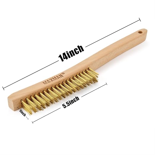 MAXMAN Brass Brush, Soft Brass Bristle, Wire Brushes - Image 2