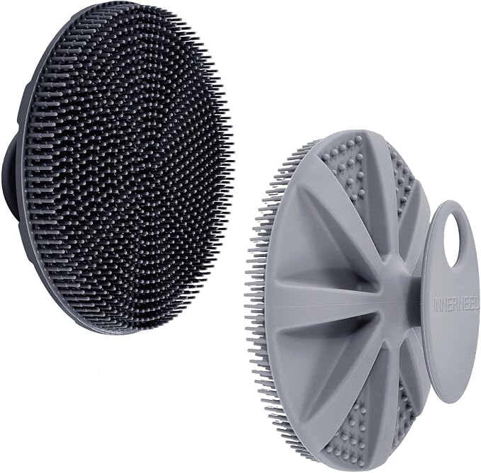 INNERNEED Food-Grade Soft Silicone Body Scrubber Shower Brush Handheld by INNERNEED