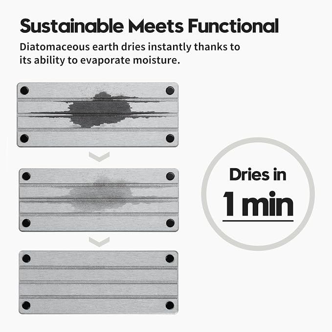 Fast Stone Drying Tray Diatomite Sponge Holder Mat, Kitchen Sink Organizer Sink - Image 2