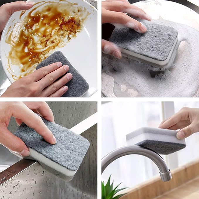Kitchen Cleaning Sponges, 6 Pack Heavy Duty Scrub Sponges Cleans Fast - Image 7