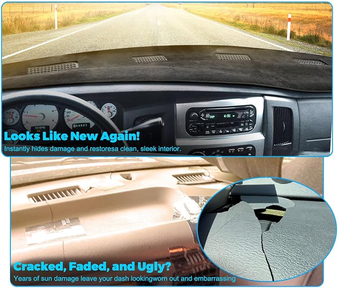 GZSH Dash Cover Mat fit for Dodge Ram 1500 2500 3500 2002-2005 - Image 3