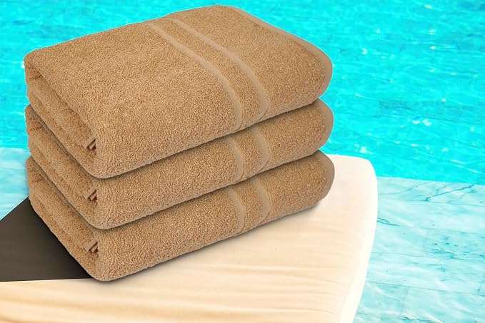 Basic Medium Bath Towels 24x48 Inches – Pack of 6 – Beige Color – Soft and - Image 7