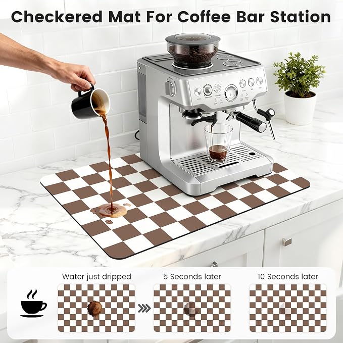 16" x 24" Checkered Dish Drying Mat - Image 4