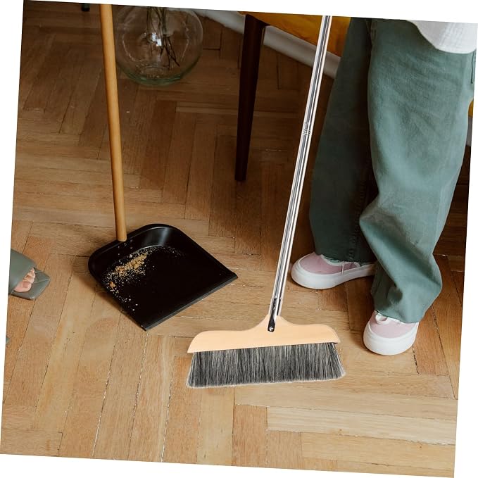 Broom Long Handle Soft Bristle Sweeper Indoor Floor Brush Hair Broom - Image 5