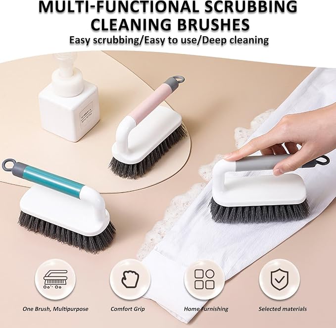 Scrub Brush, Scrubbing Cleaning Brushes, Heavy Duty Cleaning Brushes - Image 2
