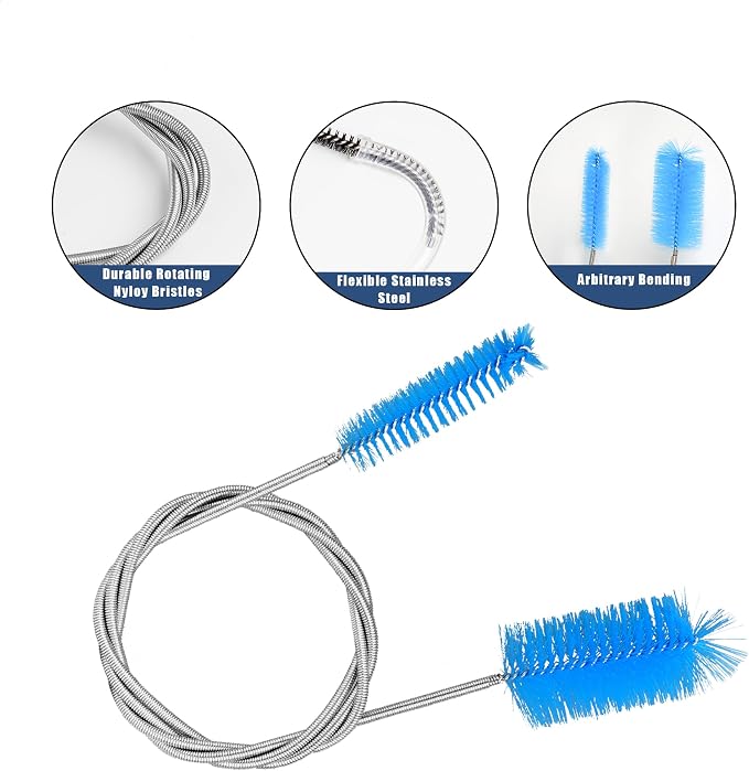 12Pcs Glass Tube Pipe Cleaners Brush Kit, Long Nylon Straw Brush - Image 4