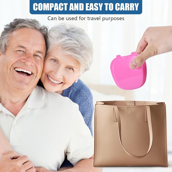 2 Pack Denture Bath Case Cup Box Holder Storage Container - Image 8