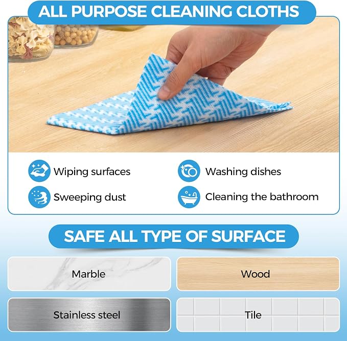 Handi Wipes Reusable Cloths Disposable Cleaning Towels Dry Kitchen Wipes - Image 3