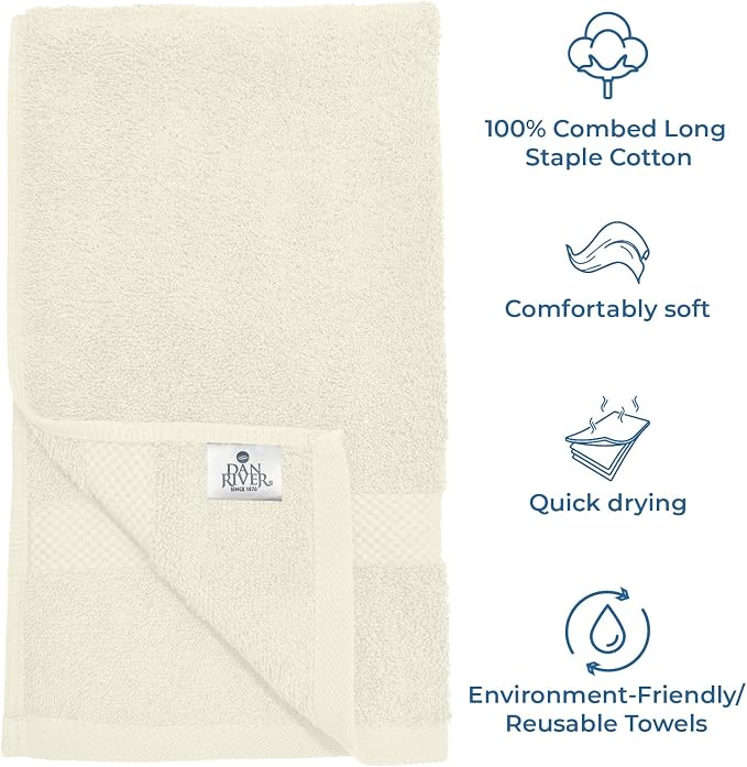 DAN RIVER 6-Pack Premium Hand Towels - Image 3