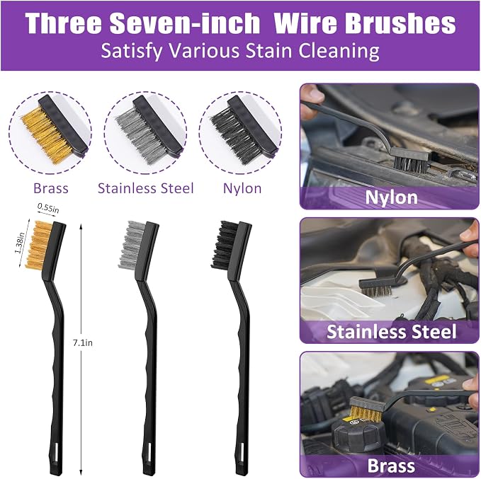 AUTODECO Windshield Cleaner Tool, Detailing Brush, Car Cleaning Kit Interior - Image 7